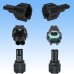 Photo2: [Sumitomo Wiring Systems] 090-type RS waterproof 2-pole male-coupler (black) with retainer (2)