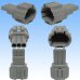 Photo2: [Sumitomo Wiring Systems] 090-type RS waterproof 3-pole coupler & terminal set (gray) with retainer (2)
