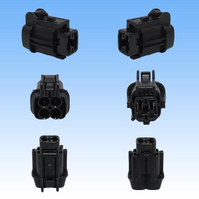 Photo2: [Sumitomo Wiring Systems] 090-type RS waterproof 4-pole female-coupler (black) with retainer