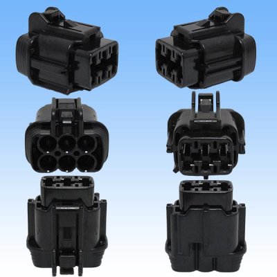 Photo3: [Sumitomo Wiring Systems] 090-type RS waterproof 6-pole coupler & terminal set (black) with retainer