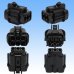 Photo3: [Sumitomo Wiring Systems] 090-type RS waterproof 6-pole coupler & terminal set (black) with retainer (3)