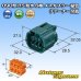 Photo3: [Sumitomo Wiring Systems] 090-type RS (standard-type-2) waterproof 6-pole female-coupler (green) with retainer (3)