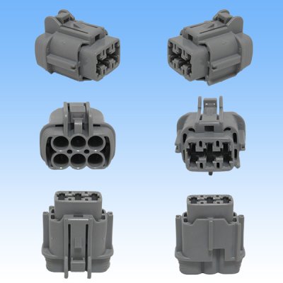Photo2: [Sumitomo Wiring Systems] 090-type RS waterproof 6-pole female-coupler & terminal set (gray) with retainer