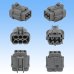 Photo2: [Sumitomo Wiring Systems] 090-type RS waterproof 6-pole female-coupler & terminal set (gray) with retainer (2)