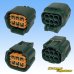 Photo2: [Sumitomo Wiring Systems] 090-type RS (standard-type-2) waterproof 6-pole female-coupler & terminal set (green) with retainer (2)