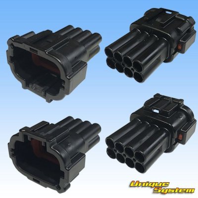 Photo2: [Sumitomo Wiring Systems] 090-type RS waterproof 8-pole male-coupler (black) & terminal set with retainer