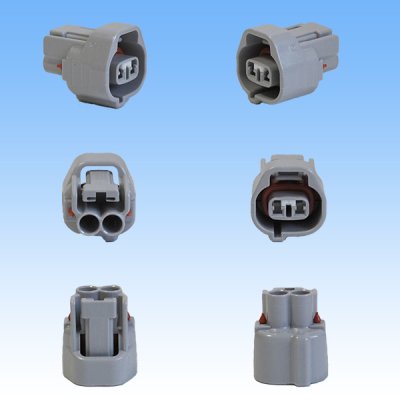 Photo3: [Sumitomo Wiring Systems] 090-type TS waterproof 2-pole coupler & terminal set type-1