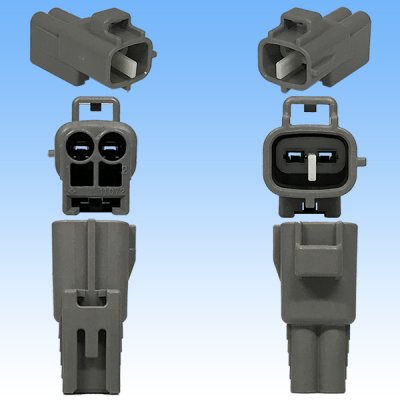 Photo3: [Sumitomo Wiring Systems] 090-type TS waterproof 2-pole male-coupler & terminal set type-6