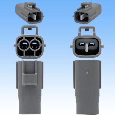 Photo3: [Sumitomo Wiring Systems] 090-type TS waterproof 2-pole male-coupler type-7