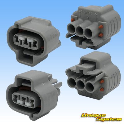 Photo2: [Sumitomo Wiring Systems] 090-type TS waterproof 3-pole female-coupler & terminal set type-4