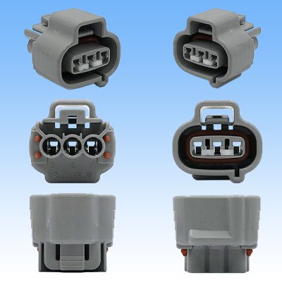 Photo3: [Sumitomo Wiring Systems] 090-type TS waterproof 3-pole female-coupler & terminal set type-4