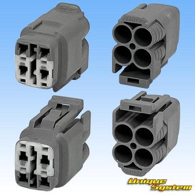 Photo2: [Sumitomo Wiring Systems] 090-type TS waterproof 4-pole female-coupler & terminal set type-5