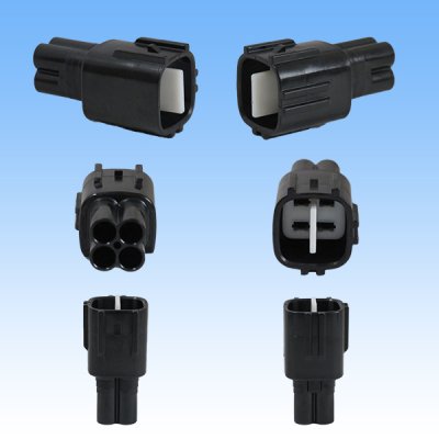 Photo2: [Sumitomo Wiring Systems] 090-type TS waterproof 4-pole coupler & terminal set type-2 (black)