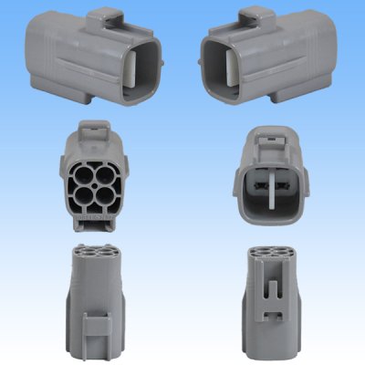 Photo2: [Sumitomo Wiring Systems] 090-type TS waterproof 4-pole male-coupler & terminal set type-1