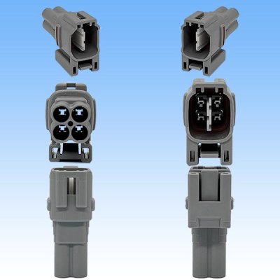 Photo3: [Sumitomo Wiring Systems] 090-type TS waterproof 4-pole male-coupler type-5