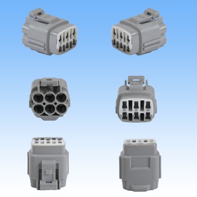 Photo2: [Sumitomo Wiring Systems] 090-type TS waterproof 6-pole female-coupler type-2