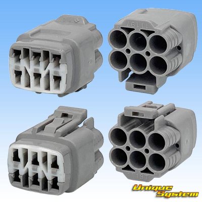 Photo2: [Sumitomo Wiring Systems] 090-type TS waterproof 6-pole female-coupler type-3