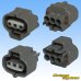 Photo2: [Sumitomo Wiring Systems] 090-type VCM waterproof 3-pole female-coupler & terminal set (gray) (2)