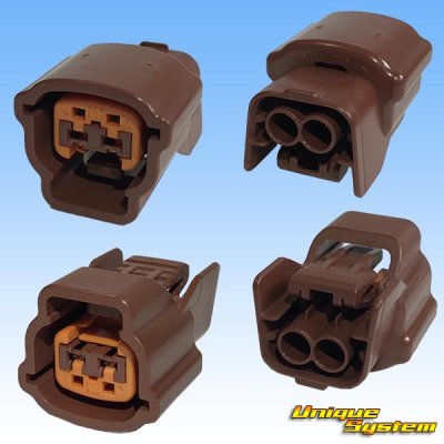 Photo2: [Sumitomo Wiring Systems] 090-type 62 series type-E waterproof 2-pole female-coupler with retainer (P5) type-1 (brown)