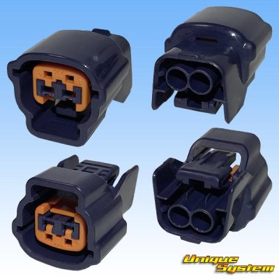 Photo2: [Sumitomo Wiring Systems] 090-type 62 series type-E waterproof 2-pole female-coupler & terminal set with retainer (P5) type-5 (blue)