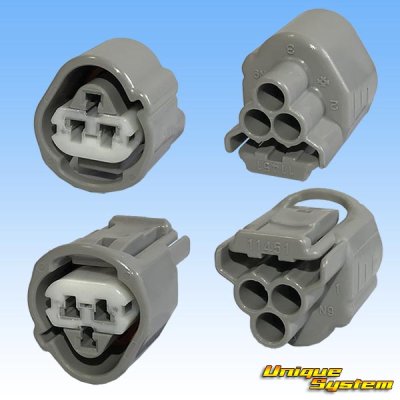 Photo2: [Sumitomo Wiring Systems] 090-type TS waterproof 3-pole female-coupler triangle-type type-2 (P5-type)