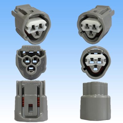 Photo3: [Sumitomo Wiring Systems] 090-type TS waterproof 3-pole female-coupler & terminal set triangle-type type-2 (P5-type)