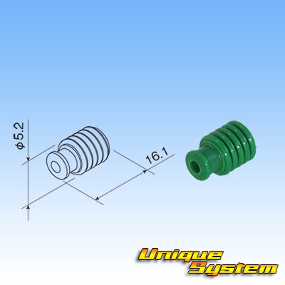 Photo4: [Furukawa Electric] 090-type RFW waterproof 3-pole female-coupler & terminal set triangle-type (black) with retainer