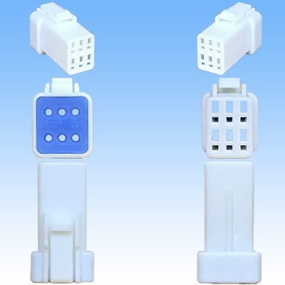 Photo3: [JST Japan Solderless Terminal] 025-type JWPF waterproof 6-pole female-coupler & terminal set (receptacle housing)