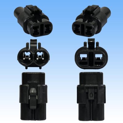 Photo3: [Sumitomo Wiring Systems] 090-type MT waterproof 2-pole female-coupler (black) type-3 (armlock)