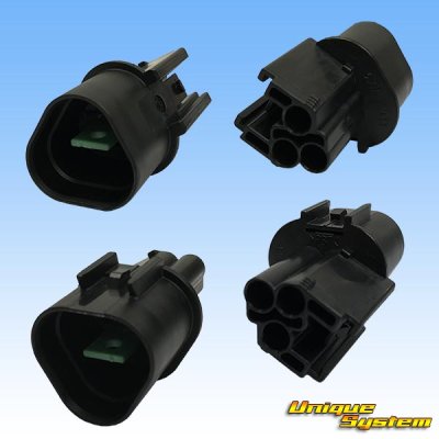 Photo2: [Mitsubishi Cable] (current [Furukawa Electric]) 090-type NMWP II waterproof 3-pole male-coupler with retainer