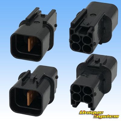 Photo2: [Mitsubishi Cable] (current [Furukawa Electric]) 090-type NMWP II waterproof 4-pole male-coupler with retainer