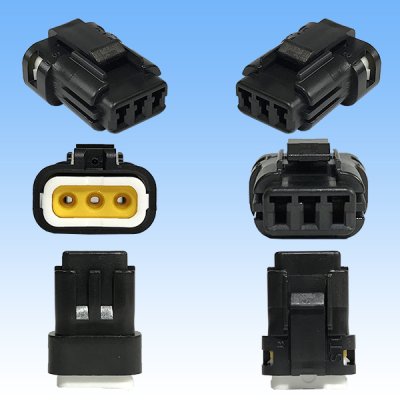 Photo2: [Sumiko Tec] CB01 waterproof 3-pole female-coupler connector (socket housing) & terminal set