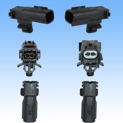 Photo2: [Sumitomo Wiring Systems] 025-type TS waterproof 2-pole male-coupler & terminal set