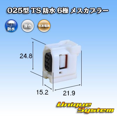 Photo1: [Sumitomo Wiring Systems] 025-type TS waterproof 6-pole female-coupler type-1