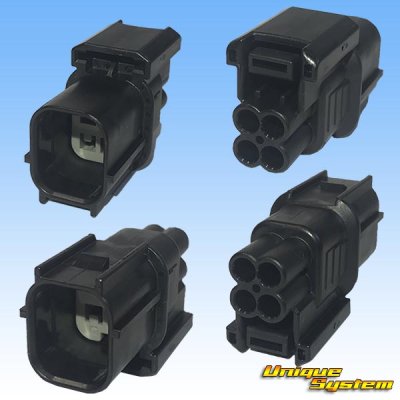 Photo2: [Sumitomo Wiring Systems] 040-type HV/HVG waterproof 4-pole male-coupler type-1 (black)