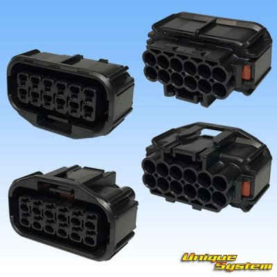 Photo2: [Sumitomo Wiring Systems] 060-type HX waterproof 12-pole female-coupler & terminal set