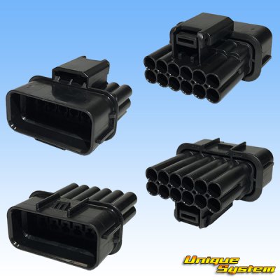 Photo2: [Sumitomo Wiring Systems] 060-type HX waterproof 12-pole male-coupler & terminal set