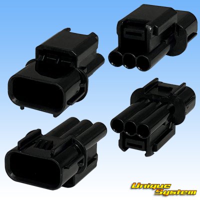 Photo2: [Sumitomo Wiring Systems] 060-type HX waterproof 3-pole coupler & terminal set (male-coupler only non-Sumitomo / terminals made by Sumitomo)