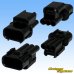 Photo2: [Sumitomo Wiring Systems] 060-type HX waterproof 3-pole coupler & terminal set (male-coupler only non-Sumitomo / terminals made by Sumitomo) (2)