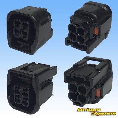 Photo2: [Sumitomo Wiring Systems] 060-type HX waterproof 4-pole female-coupler & terminal set