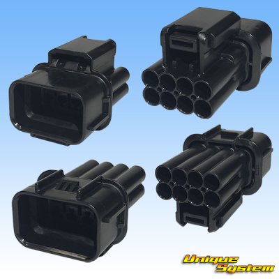 Photo2: [Sumitomo Wiring Systems] 060-type HX waterproof 8-pole male-coupler & terminal set