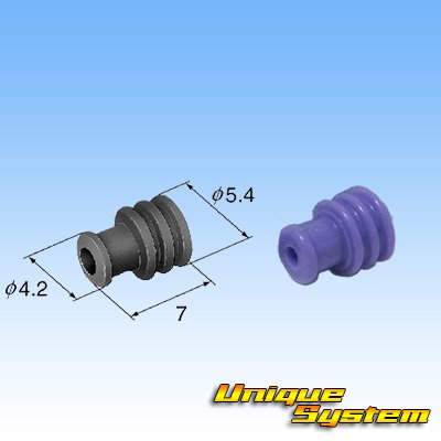 Photo4: [Sumitomo Wiring Systems] 090-type RS (standard-type-2) waterproof 6-pole female-coupler & terminal set (green) with retainer