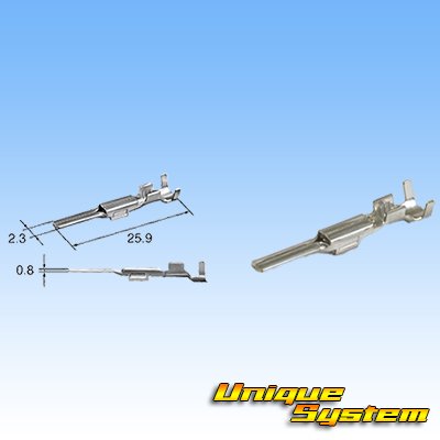 Photo3: [Sumitomo Wiring Systems] 090-type TS waterproof 5-pole male-coupler & terminal set