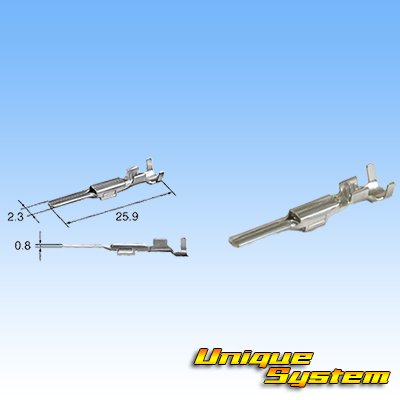 Photo3: [Sumitomo Wiring Systems] 090-type TS waterproof 2-pole male-coupler & terminal set type-5