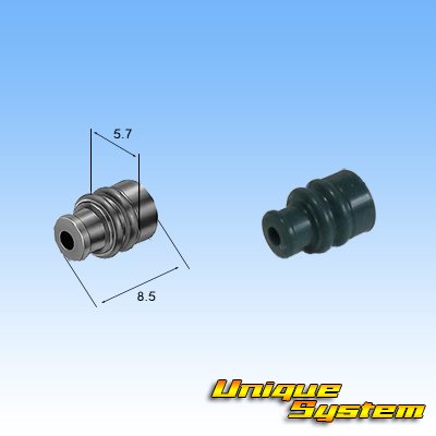 Photo4: [Sumitomo Wiring Systems] 090-type TS waterproof 2-pole female-coupler & terminal set type-4 (gray)