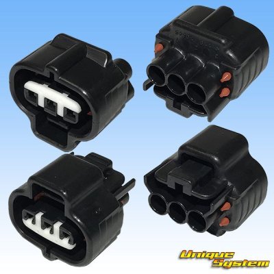 Photo2: [Sumitomo Wiring Systems] 090-type VCM waterproof 3-pole female-coupler & terminal set (black)