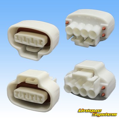 Photo2: [Sumitomo Wiring Systems] 090-type VCM waterproof 4-pole female-coupler (white)