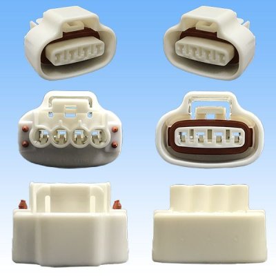 Photo3: [Sumitomo Wiring Systems] 090-type VCM waterproof 4-pole female-coupler & terminal set (white)