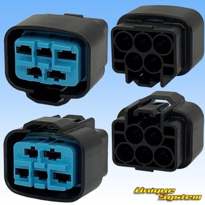 Photo2: [Sumitomo Wiring Systems] 187-type HX waterproof 5-pole female-coupler & terminal set with retainer