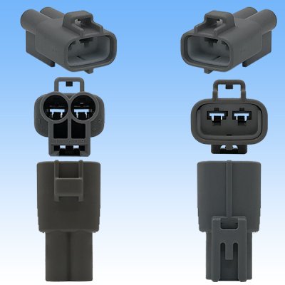 Photo3: [Sumitomo Wiring Systems] 187-type TS waterproof 2-pole male-coupler